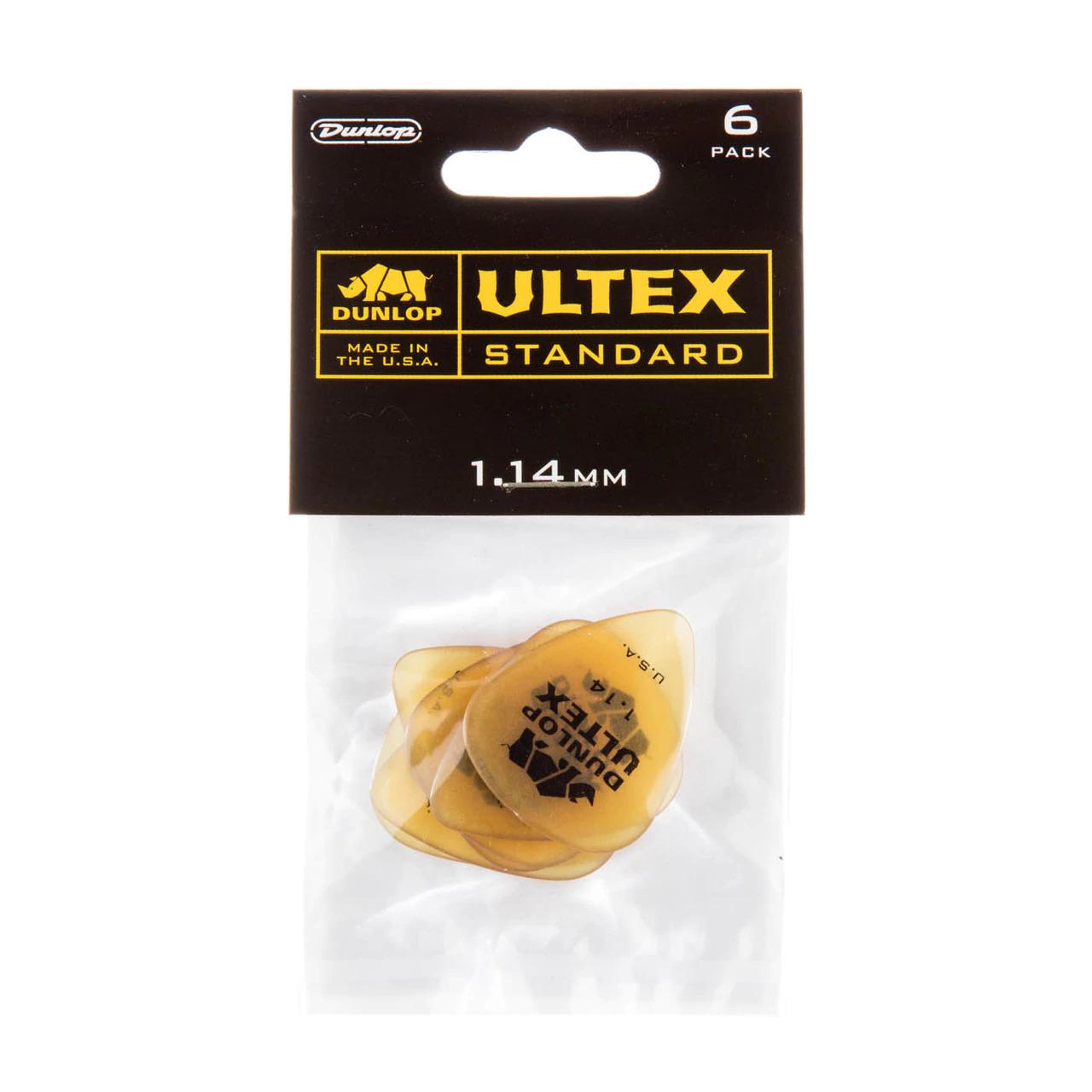 Dunlop - 6 Plumillas Ultex Standard para Guitarra Tamaño: 1.14 mm Mod.421P1.14_31