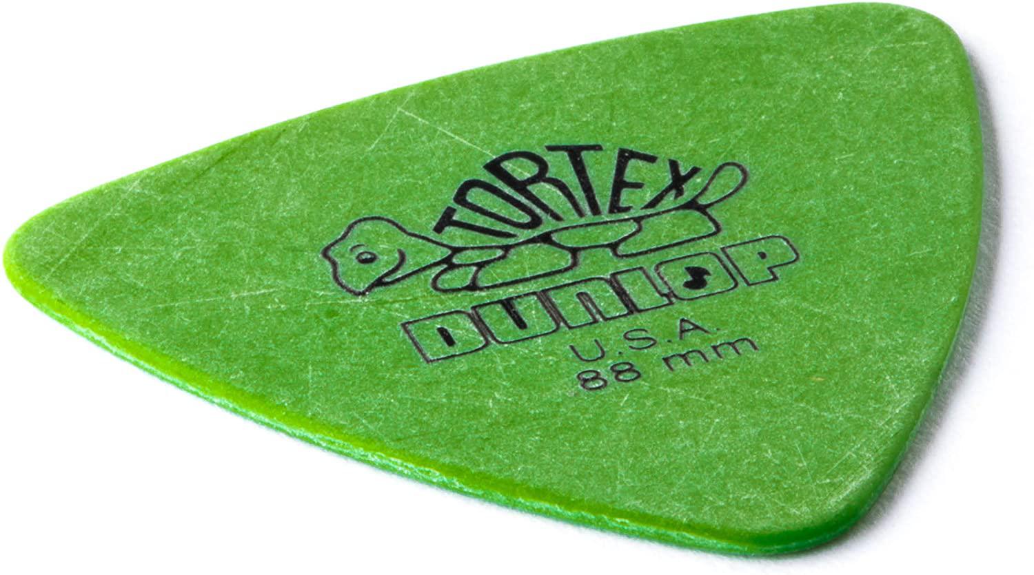 Dunlop - 36 Plumillas Tortex Triángulo, Calibre: .88 Color: Verde Mod.431P.88_23