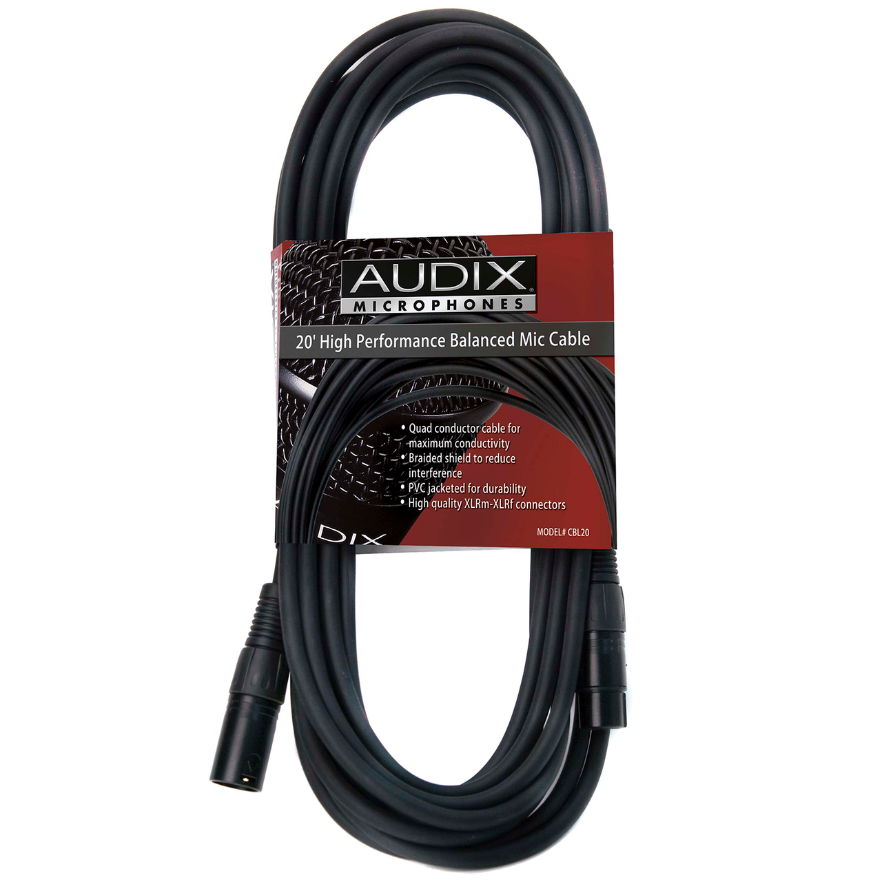 Audix - Cable para Micrófono XLR a XLR, Tamaño: 6.10 mts. Mod.CBL20_79