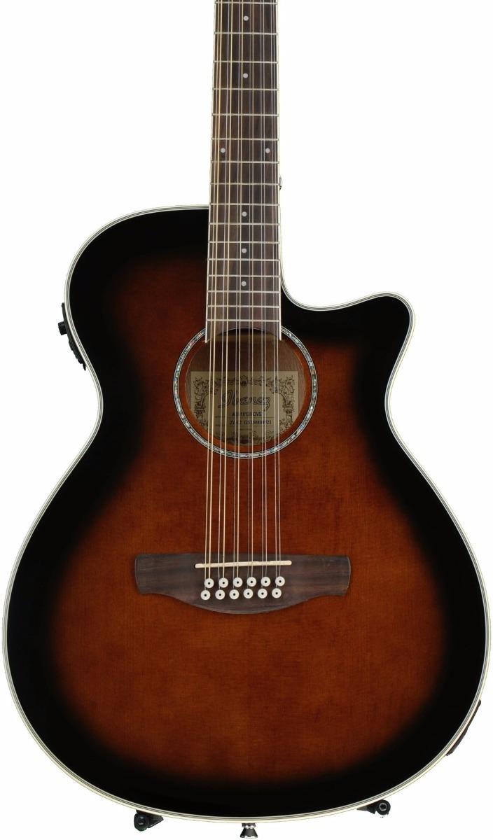 Ibañez - Guitarra Electroacústica AEG de 12 Cuerdas, Color: Caoba Mod.AEG1812II-DVS_107