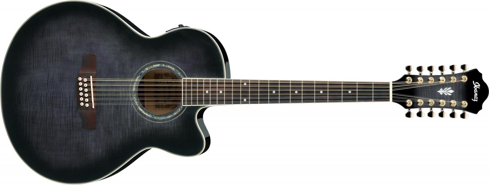 Ibañez - Guitarra Electroacústica AEL de 12 Cuerdas, Color: Negro Mod.AEL2012E-TKS_24