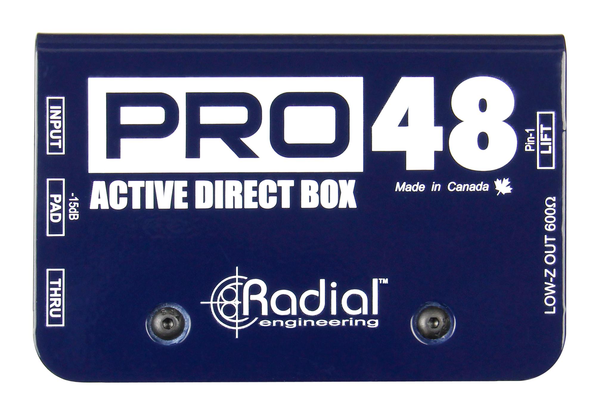 Radial - Caja Directa Activa con Phantom 48V Mod.Pro48_16