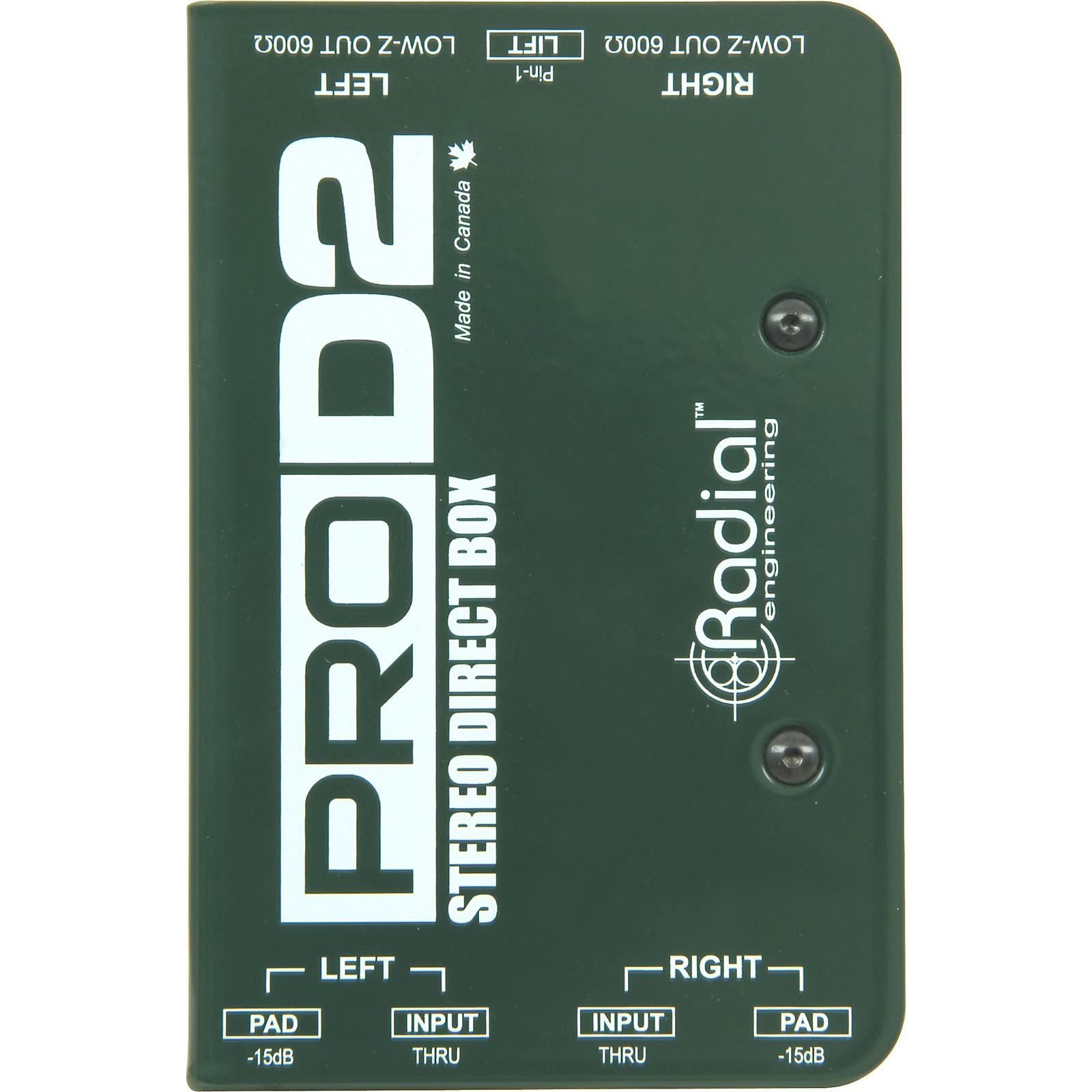 Radial - Caja Directa Pasiva 2 Canales Estereo Mod.ProD2_396