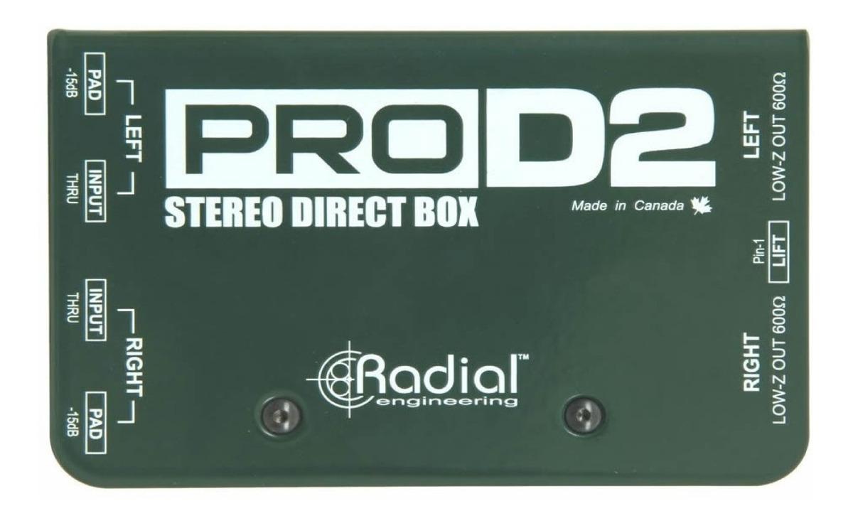 Radial - Caja Directa Pasiva 2 Canales Estereo Mod.ProD2_397