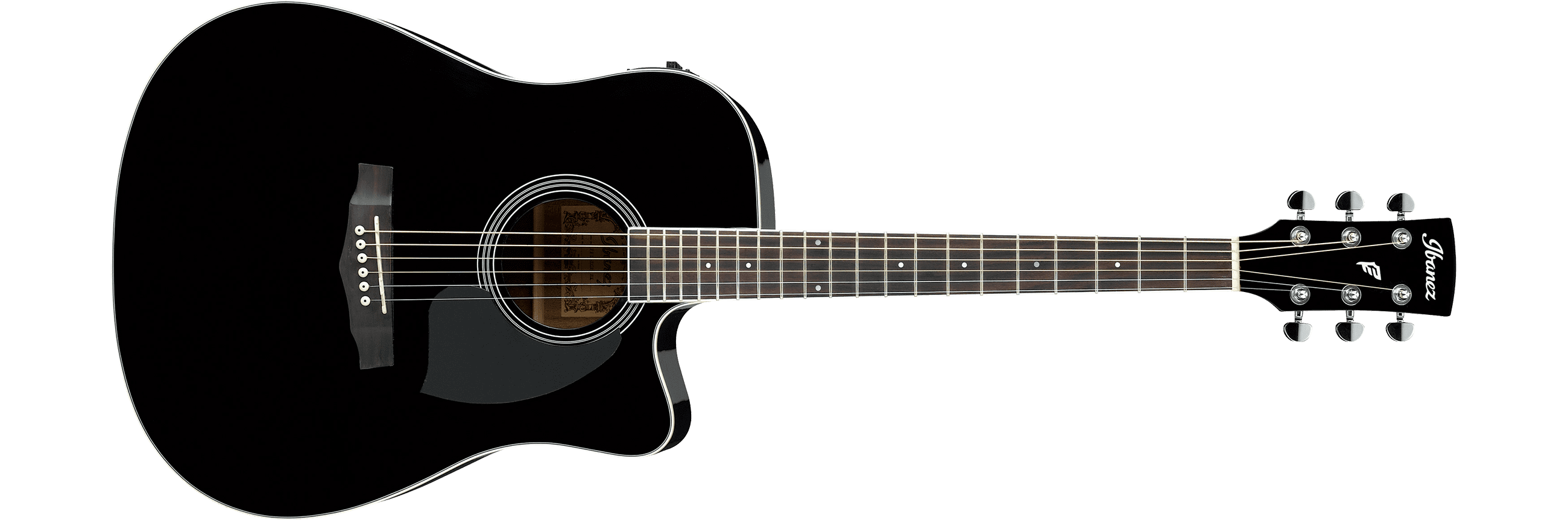Ibañez - Guitarra Electroacústica PF, Color: Negro Mod.PF15ECE-BK_6