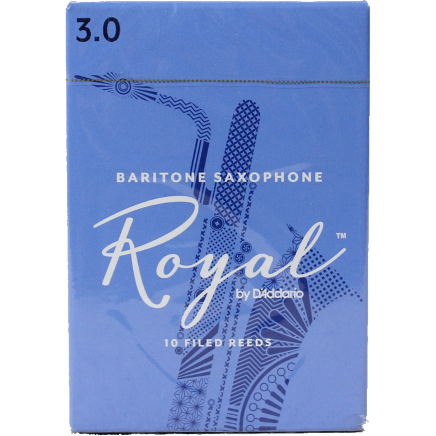 D'Addario - Cañas Royal para Sax Baritono, 10 Piezas Medida: 3 Mod.RLB1030_22