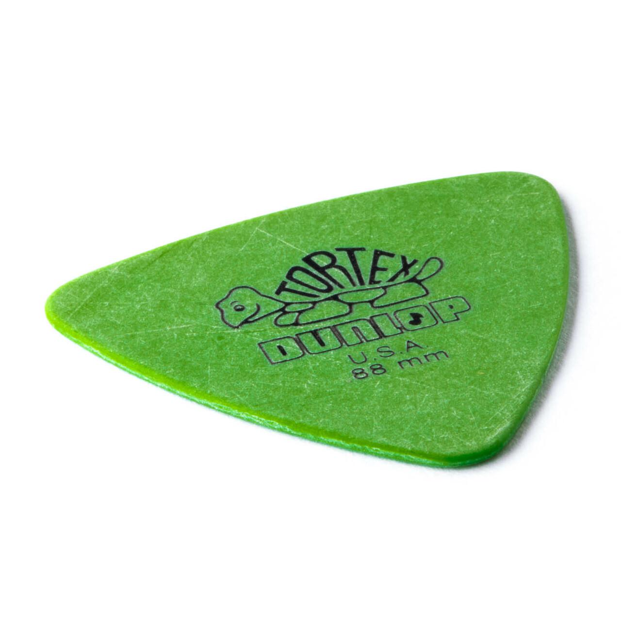 Dunlop - 36 Plumillas Tortex Triángulo, Calibre: .88 Color: Verde Mod.431B.88_47