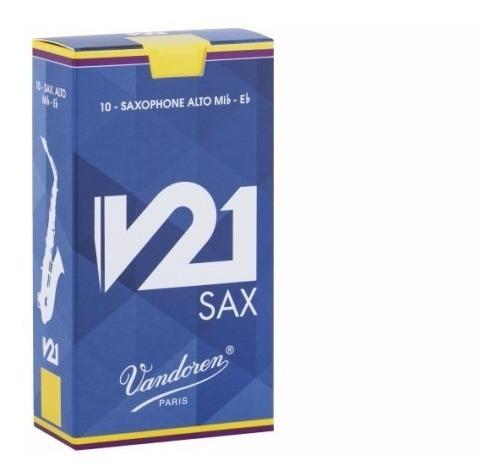 Vandoren - 10 Cañas V21 para Saxofón Alto Mod.SR81__