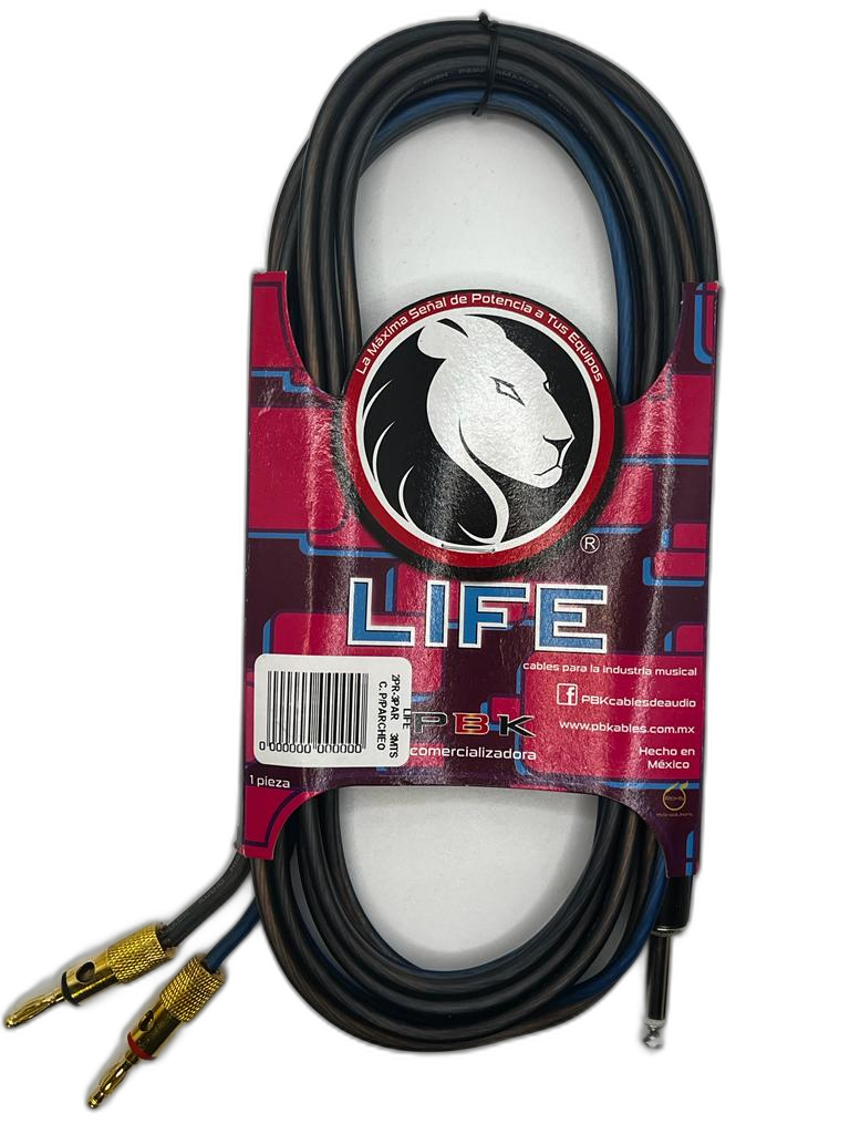 PBK - Cable Plug LIFE 1/4 Mono a 2 RCA Mod.2PR-_PAR