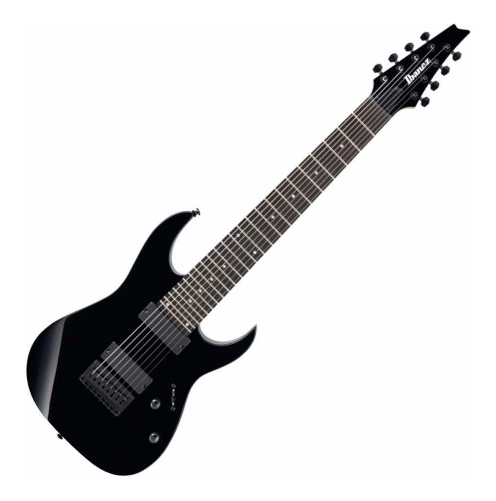 Ibañez - Guitarra Electrica RG, de 8 Cuerdas Color Negro Mod.RG8-BK