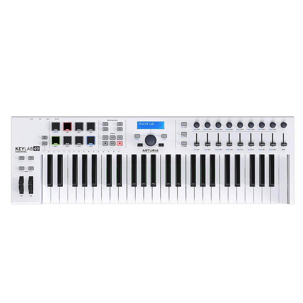 Arturia - Teclado Controlador MIDI Keylab Essential 49, Color: Blanco