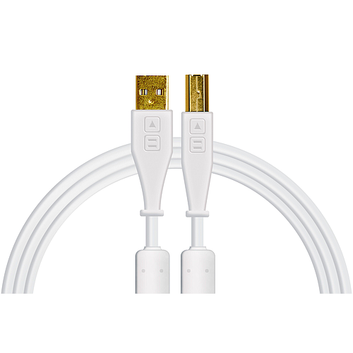 DJTT - Cable de Datos y Audio USB-A a USB-B, Recto / Recto Color: Blanco_8