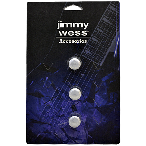 Jimmy Wess - 3 Botones de Metal para Guitarra Eléctrica, Color: Cromado Mod.SGGK-31CR_2