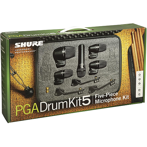 Shure - Kit de 5 Micrófonos Mod.PGADRUMKIT5_47