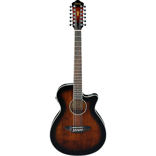Ibañez - Guitarra Electroacústica AEG de 12 Cuerdas, Color: Caoba Mod.AEG1812II-DVS_106