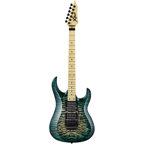 Cort - Guitarra Electrica X, Color: Verde Sombra Mod.X-11 QM GRB_40