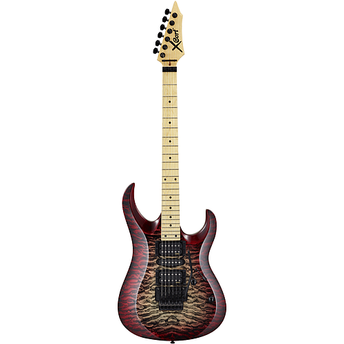 Cort - Guitarra Electrica X, Color: Vino Sombra Mod.X-11 QM WRB_44