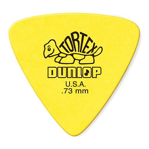 Dunlop - 36 Plumillas Tortex Triángulo, Calibre: .73 Color: Amarillo Mod.431B.73_43