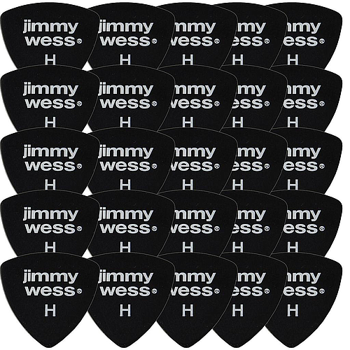 Jimmy Wess - Plumillas en forma de Escudo, 50 Piezas Duras Negro Mod.JW-TR-HBK