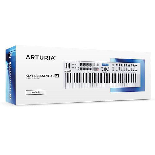 Arturia - Teclado Controlador MIDI Keylab Essential 61, Color: Blanco