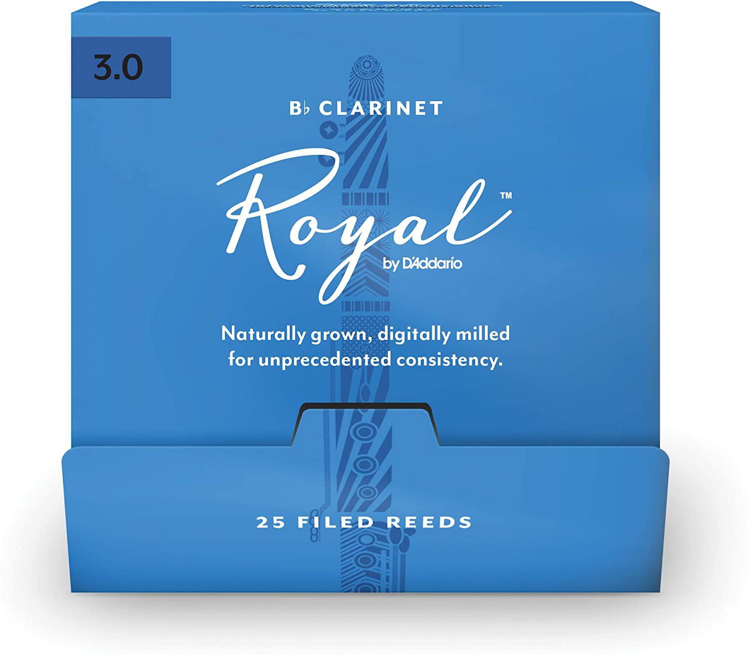 D'Addario - 25 Cañas Royal para Clarinete Sib, Medida: 3.0 Mod.RCB0130-B25_34