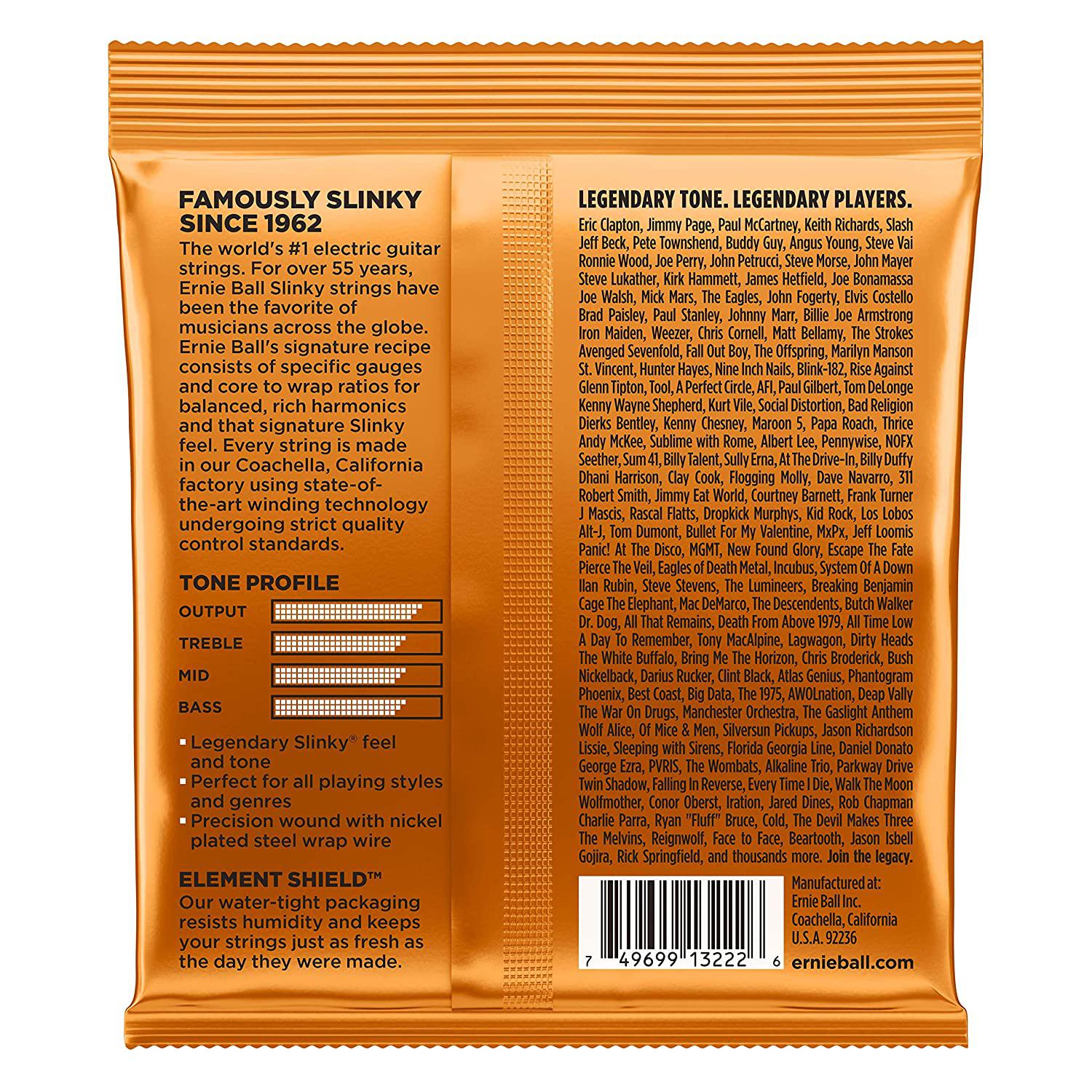 Ernie Ball - 3 Encordados Hybrid Slinky Para Guitarra Eléctrica, Niquel 0.009-0.046 Mod.3222_6