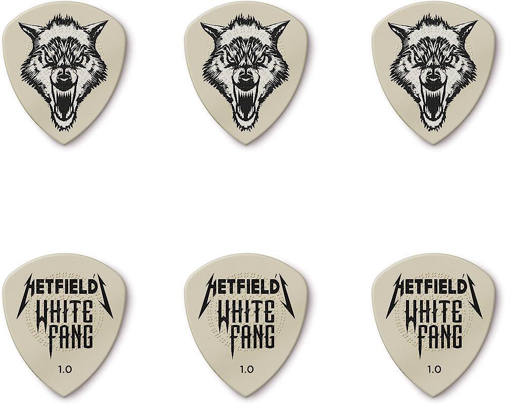 Dunlop - 6 Plumillas James Hetfield White Fang para Guitarra, Tamañi: 1.00 mm Mod.PH122P100_19