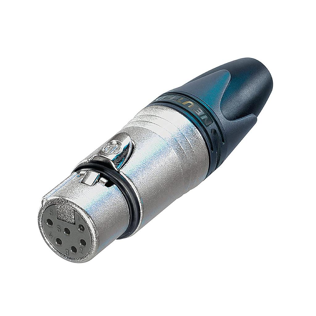 Neutrik - Conector XLR Hembra de 6 Polos Serie XX Contacto Niquel Mod.NC6FXX