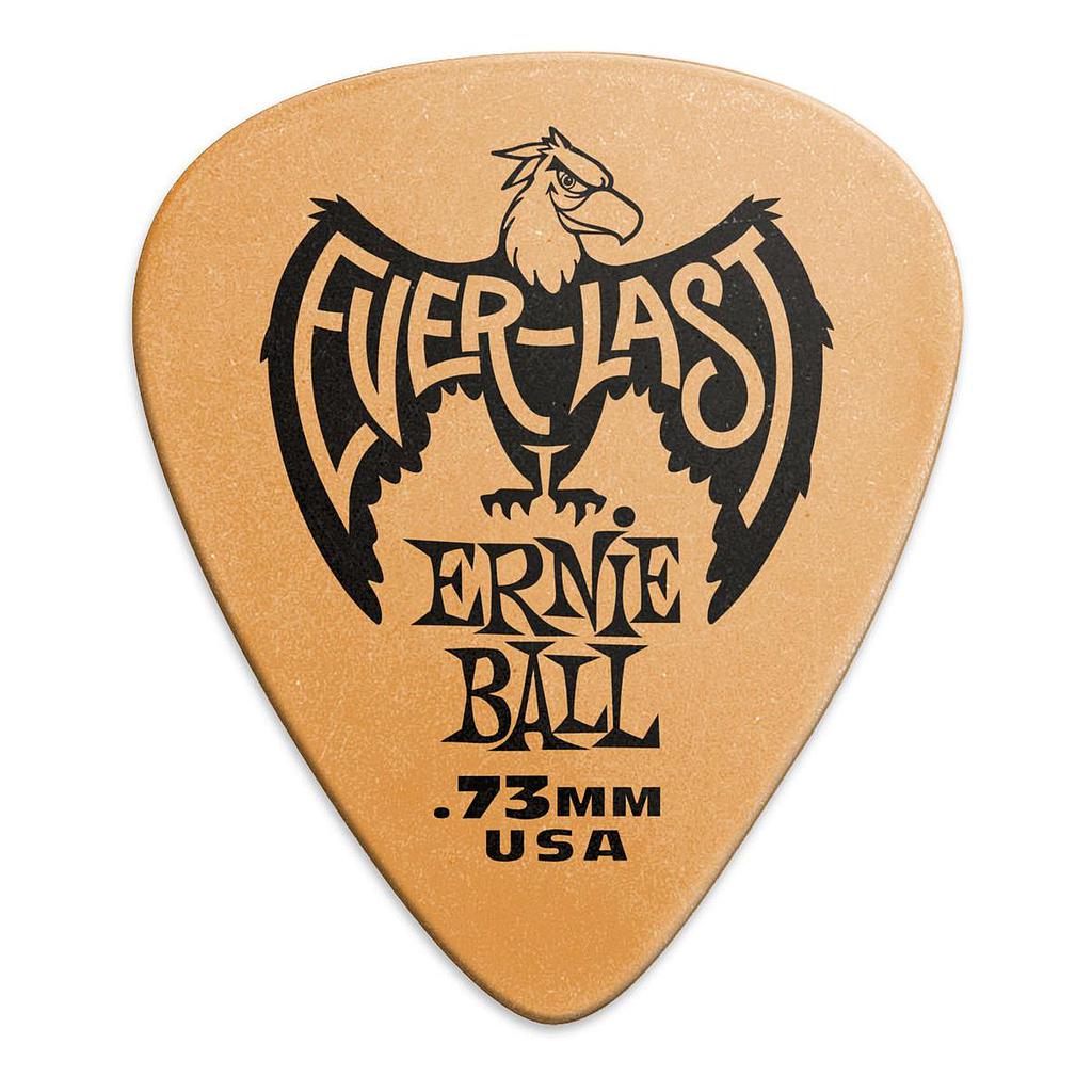 Ernie Ball - Plumillas Everlast 0.73, anaranjado, 12 Piezas Mod.9190