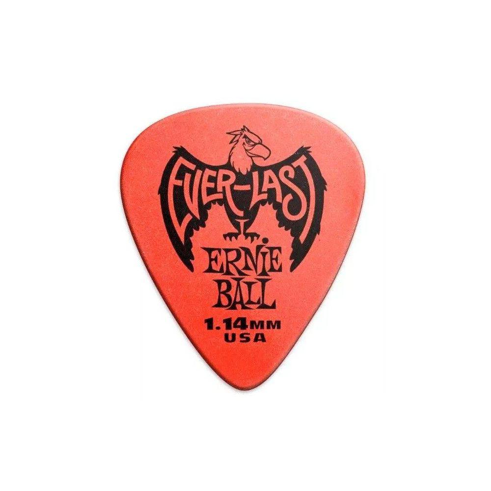 Ernie Ball - Plumillas Everlast 1.14, rojo, 12 Piezas Mod.9194