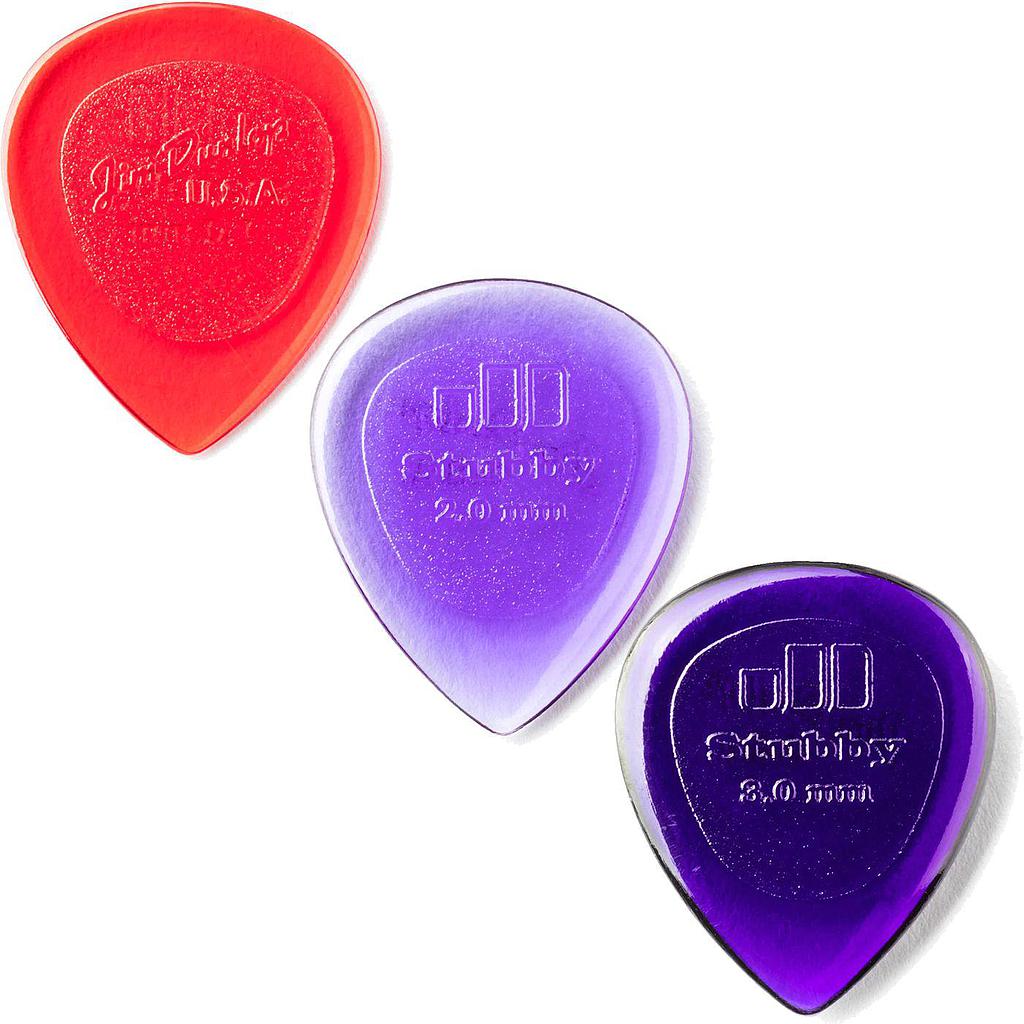 Dunlop - Plumillas Stubby, 24 Piezas Mod.474R