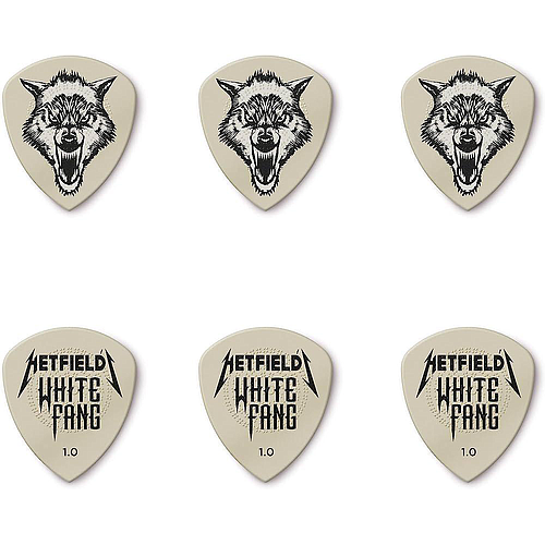 Dunlop - 6 Plumillas James Hetfield White Fang para Guitarra, Tamañi: 1.00 mm Mod.PH122P100_19