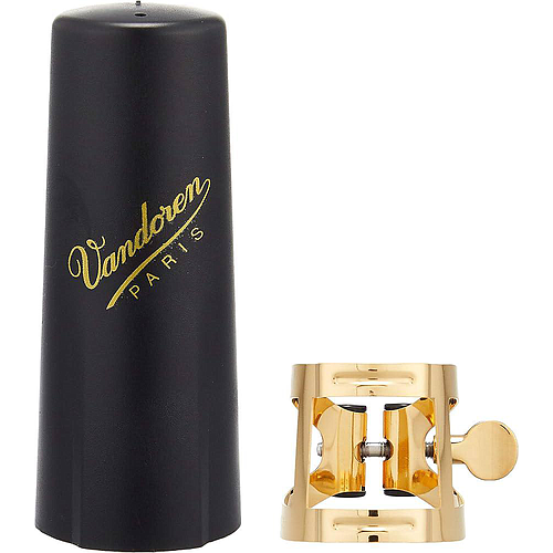 Vandoren - Abrazadera y Tapa para Sax Alto, Dorado Mod.LC57DP_81