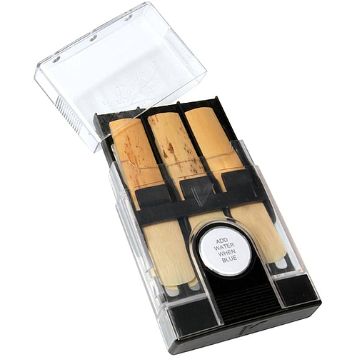 Vandoren - Portacañas para 6 Cañas de Clariente Sib/Mib y Saxofón Soprano Alto con Higrometro, Plástico Mod.HRC10_109