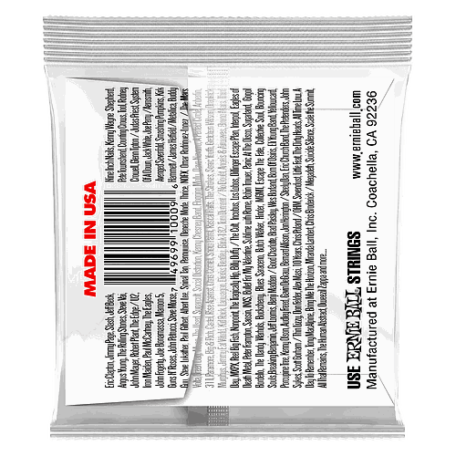 Ernie Ball - Cuerdas Custom para Guitarra Eléctrica, 6 Piezas Acero .009 Mod.1009_62