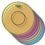 Remo - Parche Colortone Powerstroke 77, Tamaño: 14" Mod.P7-0314-CT-__