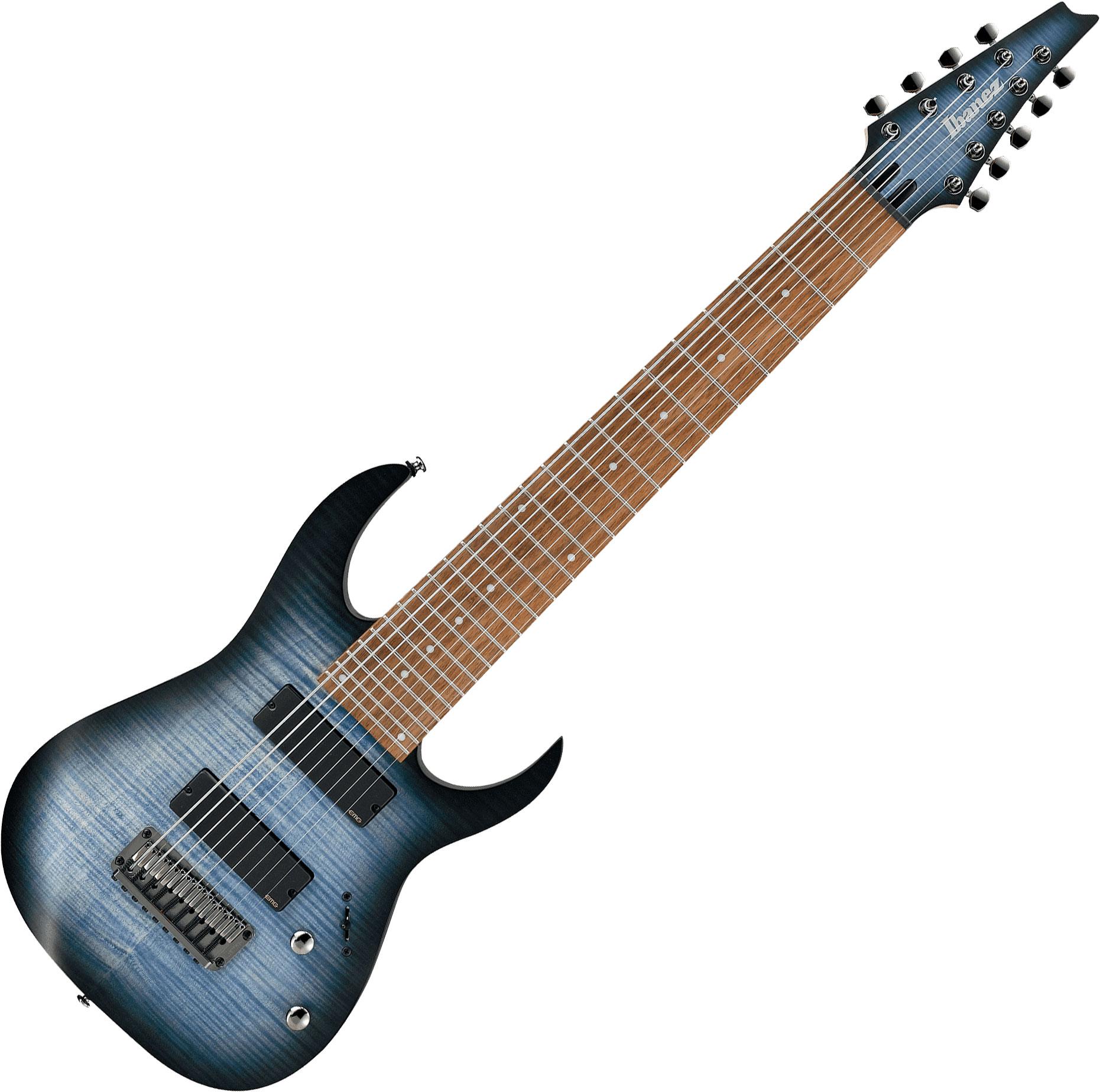 Ibañez - Guitarra Eléctrica RG Iron Label de 9 Cuerdas, Color: Azúl Mod.RGIR9FME-FDF_79