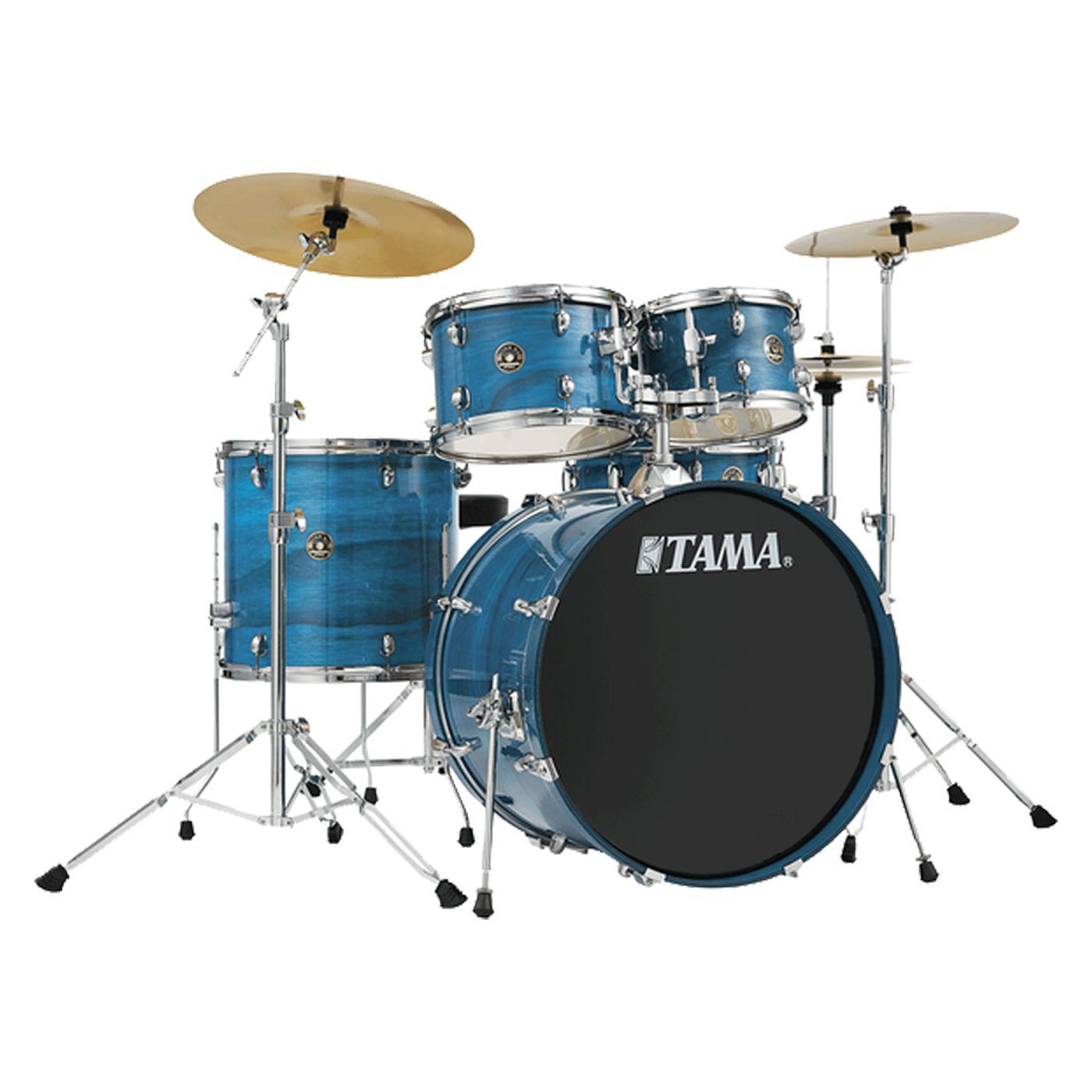 Tama - Bateria Rhythm Mate de 5 Piezas con Atriles y Asiento, Color: Azúl Transparente Mod.RC52KH6-BPT_2