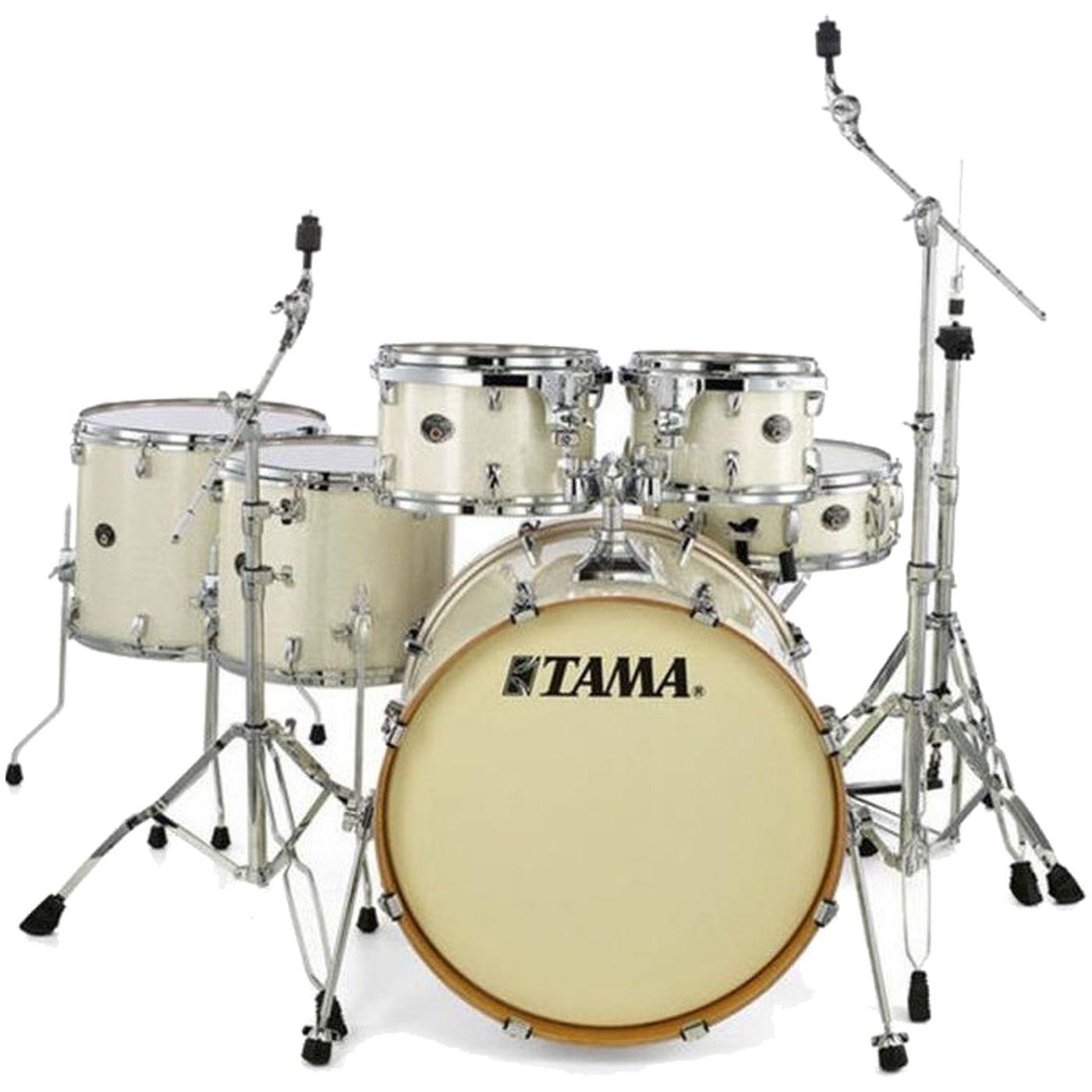 Tama - Batería Silverstar 6 Piezas, Color: Blanco Brillante con Atriles Mod.VD62RS-VWS_11