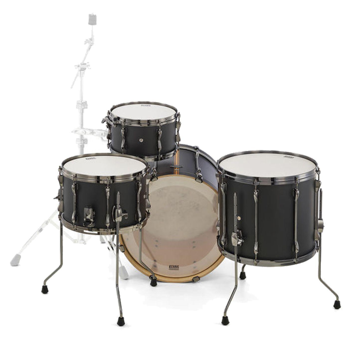 Tama - Batería Superstar Hyper-Drive Maple de 4 Piezas con Atriles, Color: Negra Mod.ML40HZBN2-FBV_23