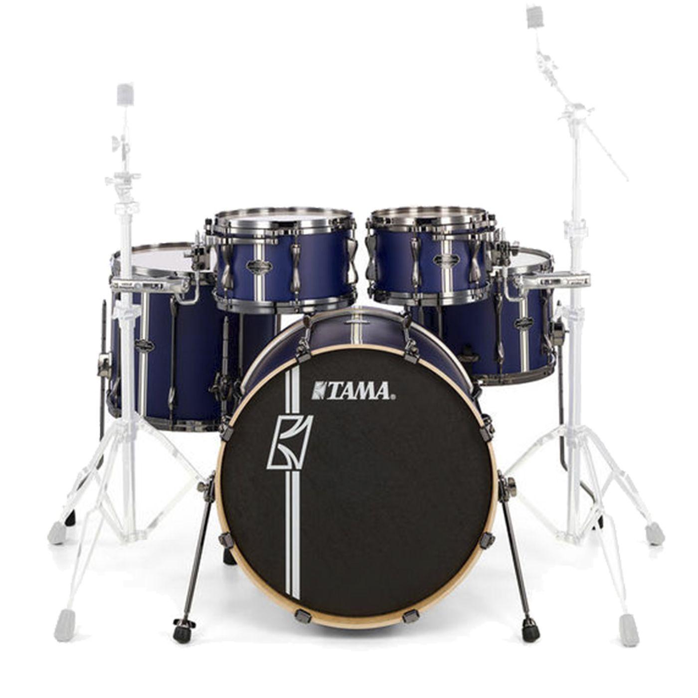 Tama - Batería Superstar Hyper-Drive Maple de 5 Piezas con Atriles, Color: Azúl Mod.ML52HZBN2-SBV_26