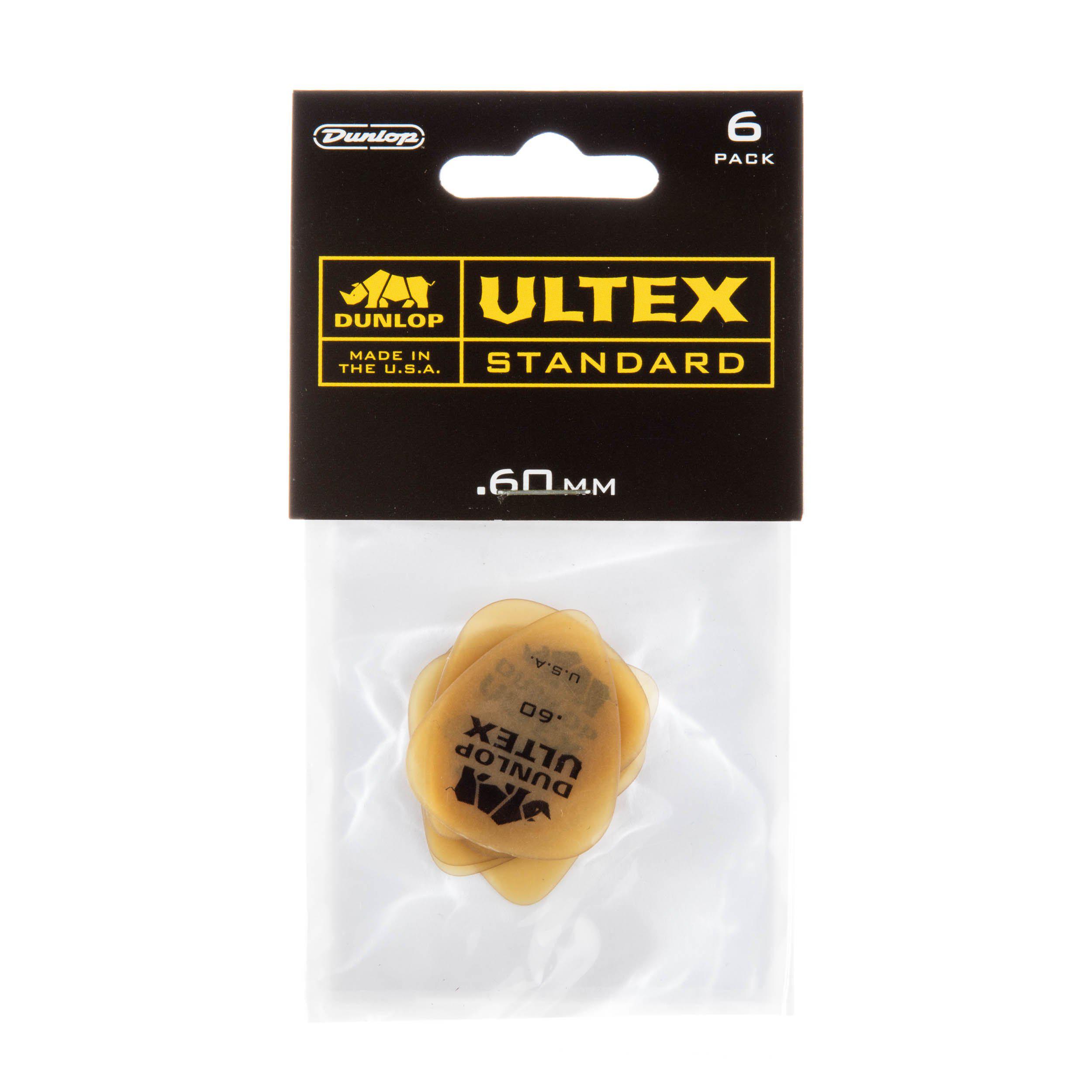 Dunlop - 6 Plumillas Ultex Standard para Guitarra Tamaño: .60 mm Mod.421P.60_23