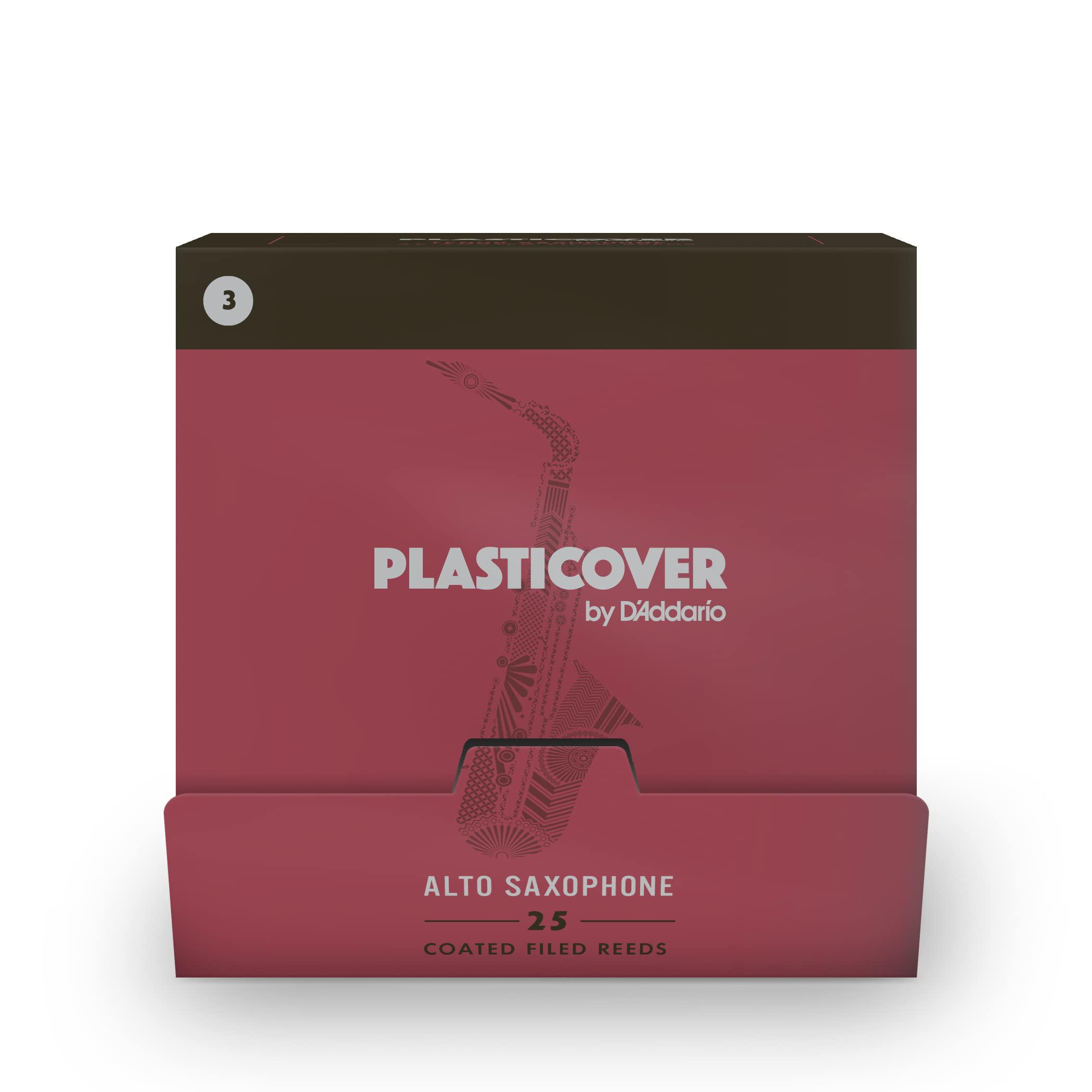 D'Addario - 25 Cañas Rico Plasticover para Saxofón Alto, Medida: 3 Mod.RRPASX300-B25_43
