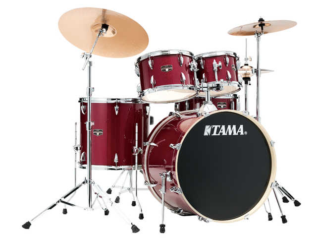 Tama - Bateria Imperialstar de 5 Piezas con Atriles y Asiento, Color: Rojo Metálico Mod.IE58H6W-CPM_6