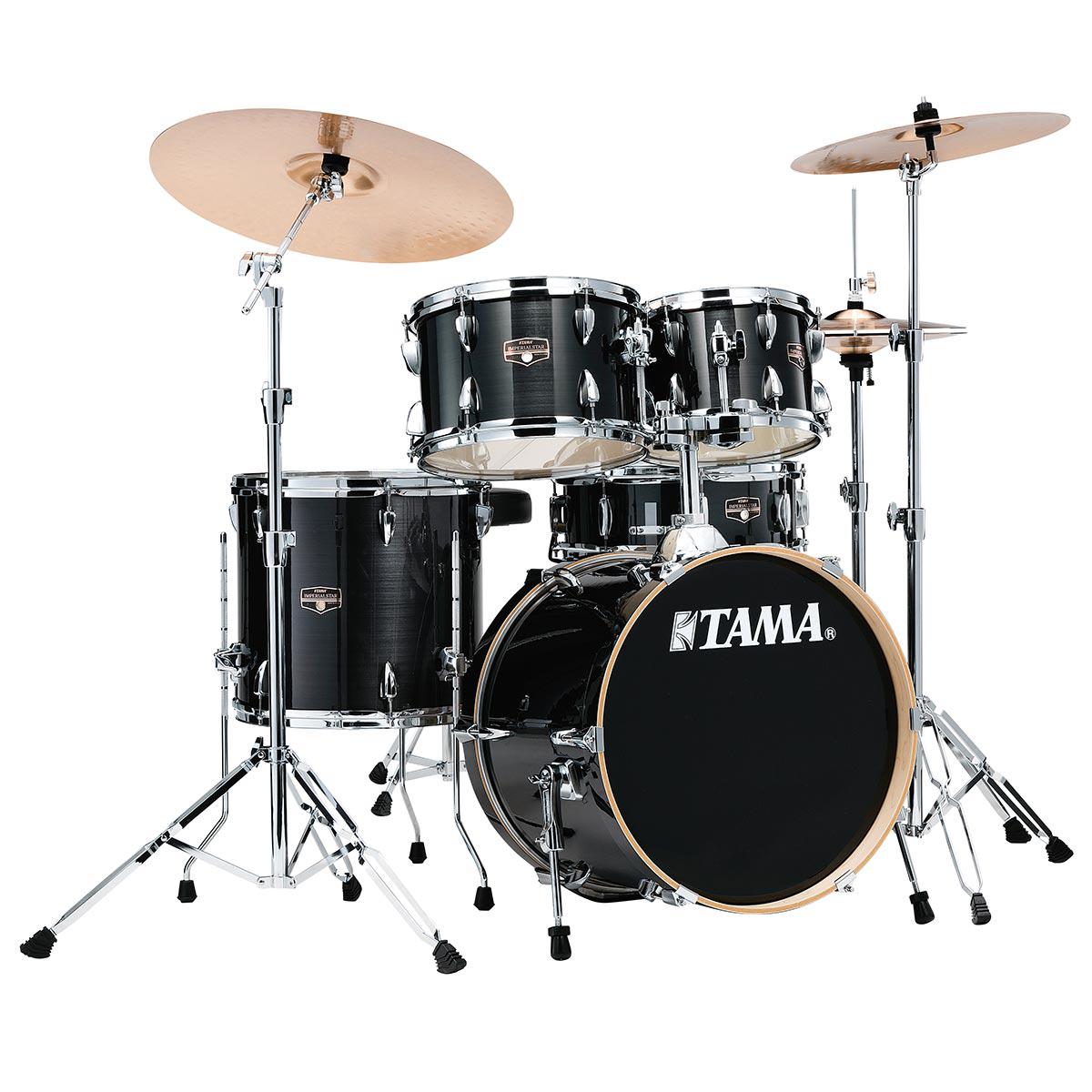 Tama - Bateria Imperialstar de 5 Piezas con Atriles y Asiento, Color: Negro Metálico Mod.IE58H6W-HBK_7