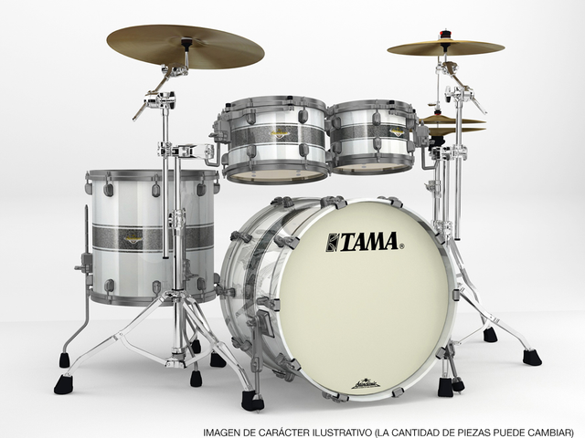 Tama - Bateria Starclassic Maple de 6 Piezas con Atriles, Color: Blanca Mod.MA62TZUS-SSR_11