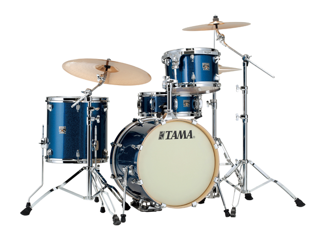 Tama - Bateria Superstar Classic Maple de 4 Piezas con Atriles, Color: Azúl Brillante Mod.CK48S-ISP_13