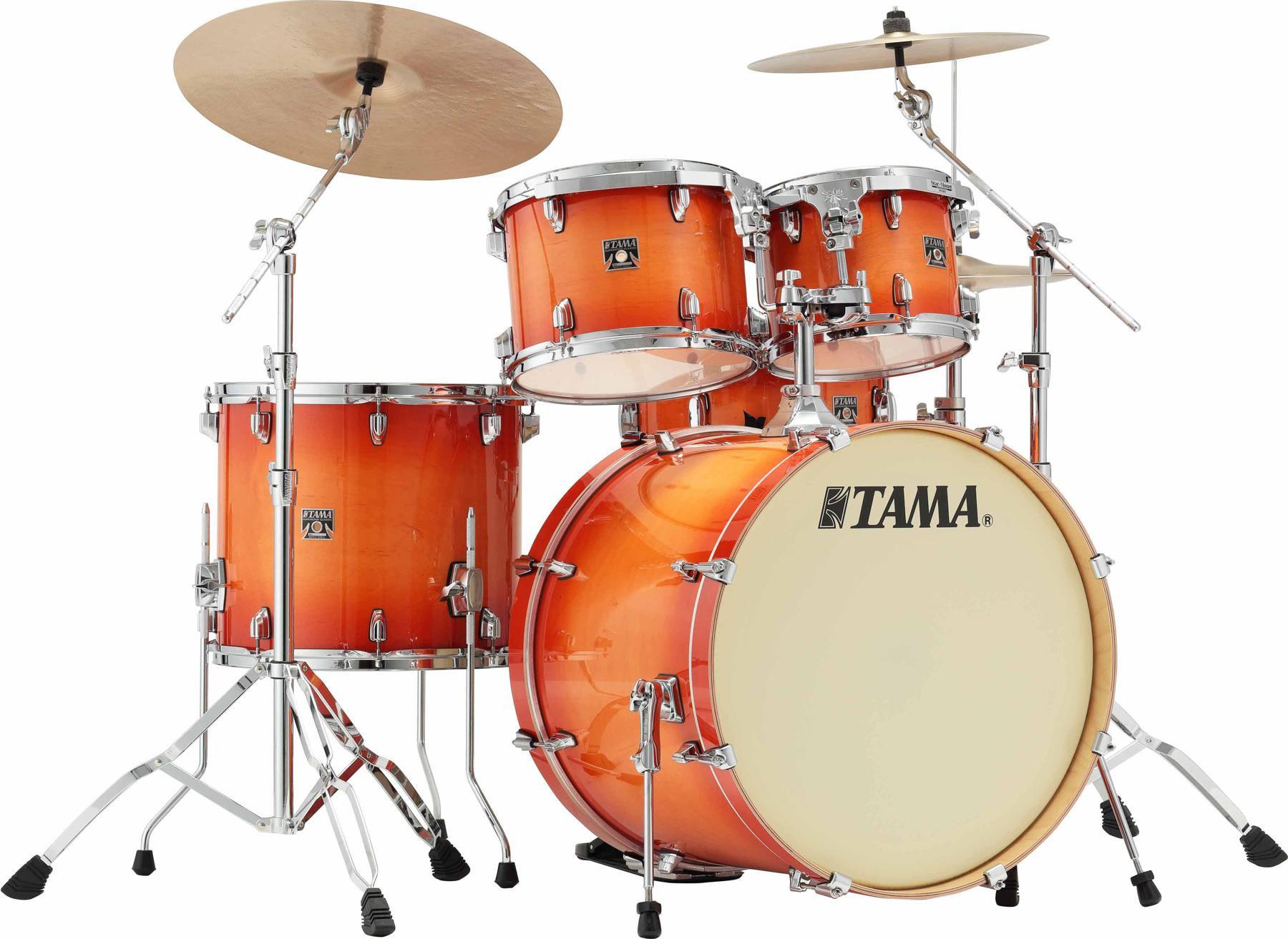 Tama - Bateria Superstar Classic Maple de 5 Piezas con Atriles, Color: Anaranjado Sombreado Mod.CL52KS-TLB_6