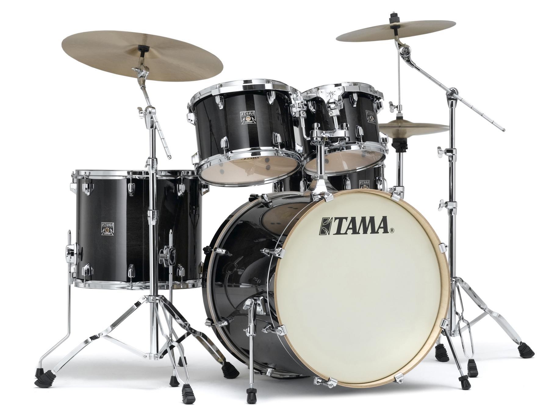 Tama - Bateria Superstar Classic Maple de 5 Piezas con Atriles, Color: Negro Transparente Mod.CL52KS-TPB_7