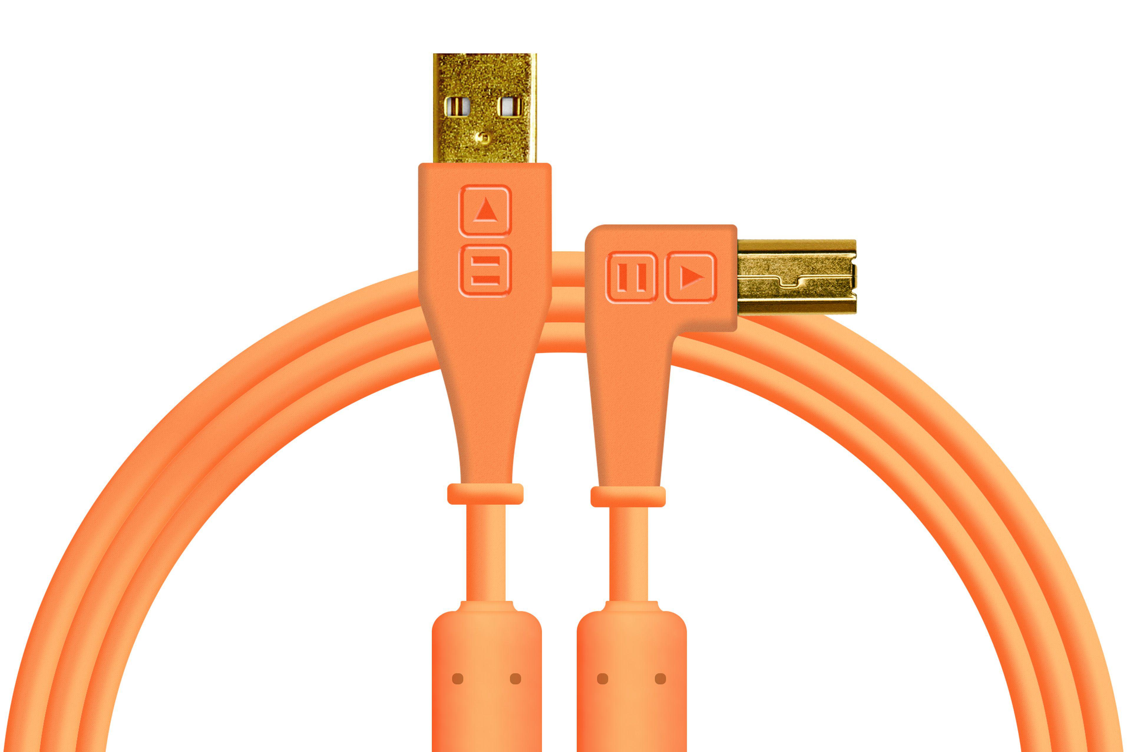 DJTT - Cable de Datos y Audio USB-A a USB-B, Recto / Angulado Color: Naranja_20